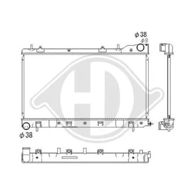 Radiator, engine cooling (DCM3048)