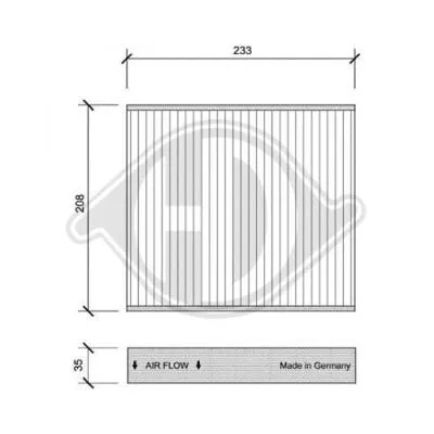 Filter, cabin air (DCI0126)