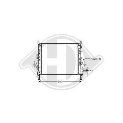 Radiator, engine cooling (DCM2884)