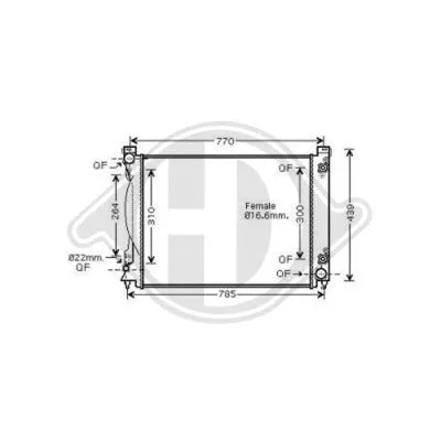 Radiator, engine cooling (DCM1477)