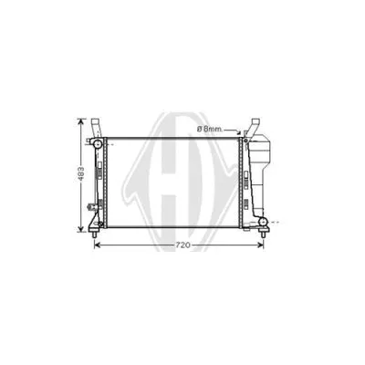 Radiator, engine cooling (DCM2414)