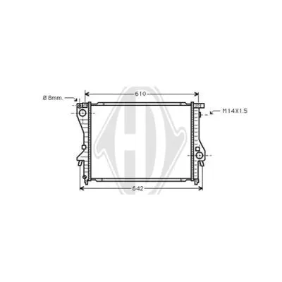 Radiator, engine cooling (DCM1554)