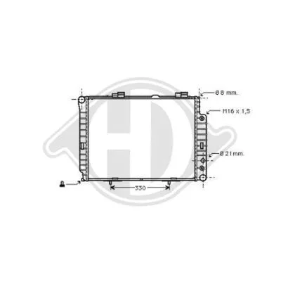 Radiator, engine cooling (DCM2361)