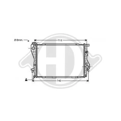 Radiator, engine cooling (DCM1548)