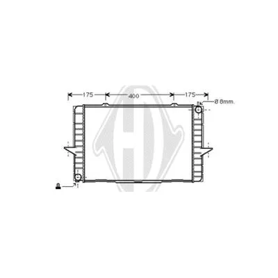 Radiator, engine cooling (DCM3515)