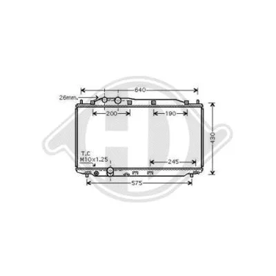 Radiator, engine cooling (DCM2181)