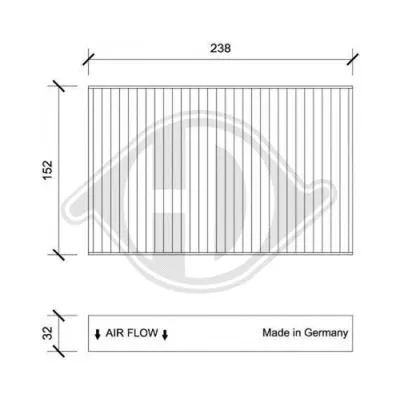 Filter, cabin air (DCI0209)