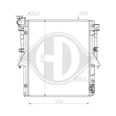 Radiator, engine cooling (DCM3897)