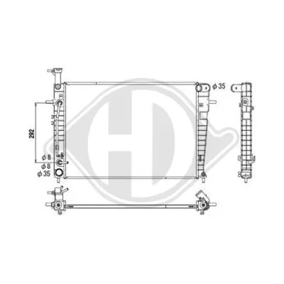 Radiator, engine cooling (DCM3819)