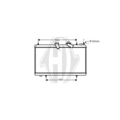 Radiator, engine cooling (DCM2807)
