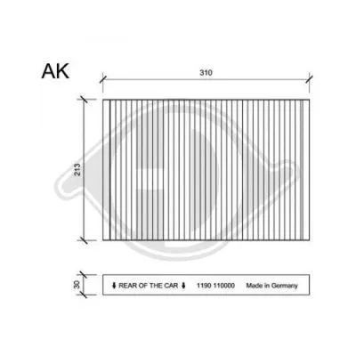 Filter, cabin air (DCI1190)