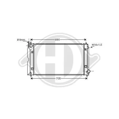Radiator, engine cooling (DCM3283)