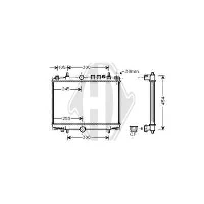 Radiator, engine cooling (DCM2780)