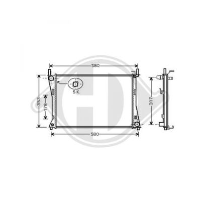Radiator, engine cooling (8140405)