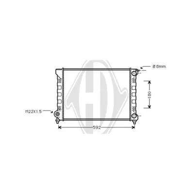 Radiator, engine cooling (DCM3382)
