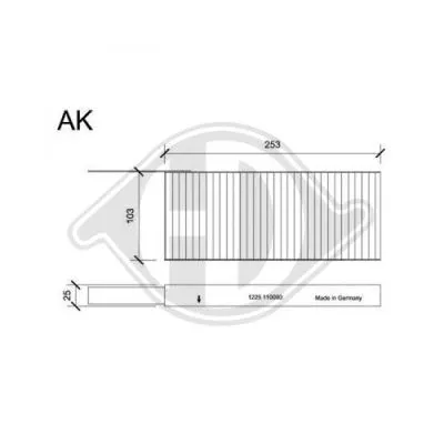Filter, cabin air (DCI1225S)