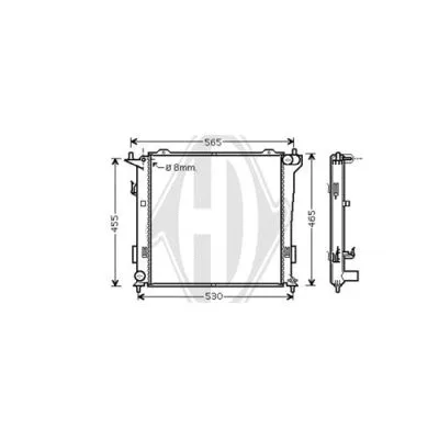 Radiator, engine cooling (DCM3698)