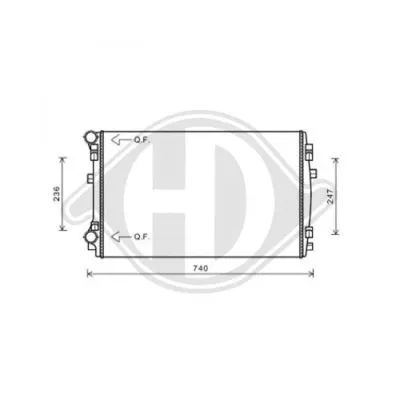 Radiator, engine cooling (DCM3472)