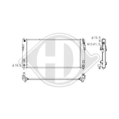 Radiator, engine cooling (DCM2543)