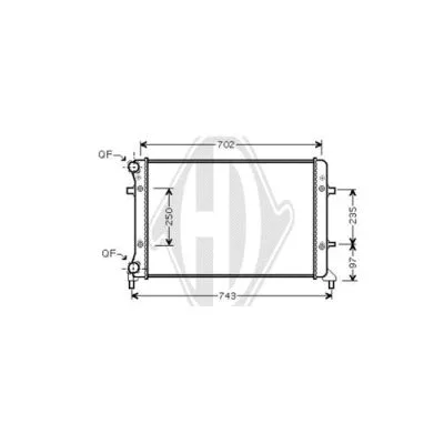 Radiator, engine cooling (DCM3440)