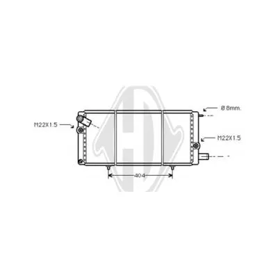 Radiator, engine cooling (DCM2730)