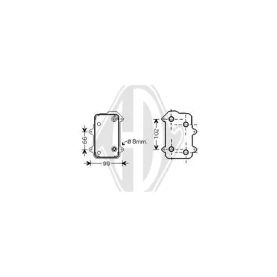 Oil Cooler, engine oil (DCO1082)
