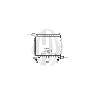 Radiator, engine cooling (DCM2314)