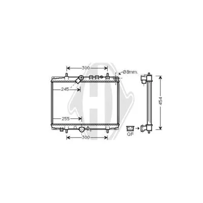 Radiator, engine cooling (DCM2769)