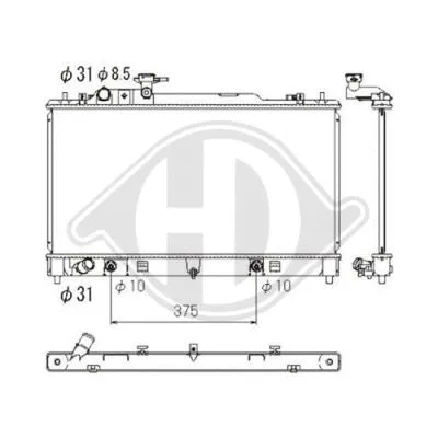 Radiator, engine cooling (DCM2275)