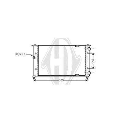 Radiator, engine cooling (DCM3002)