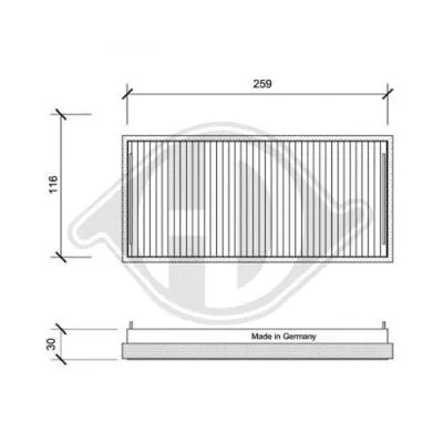 Filter, cabin air (DCI0019S)