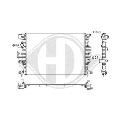 Radiator, engine cooling (DCM3933)