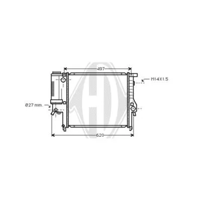 Radiator, engine cooling (DCM1535)