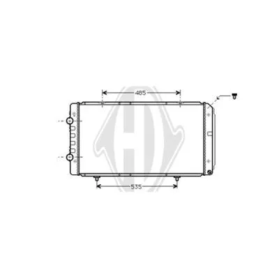 Radiator, engine cooling (DCM2796)