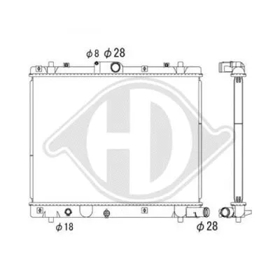Radiator, engine cooling (DCM3123)