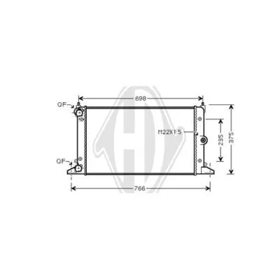 Radiator, engine cooling (DCM3434)