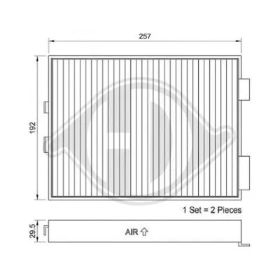Filter, cabin air (DCI0037S)