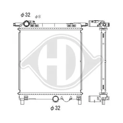 Radiator, engine cooling (DCM3903)