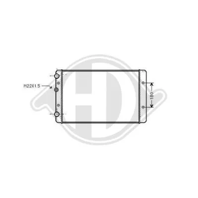 Radiator, engine cooling (DCM3369)