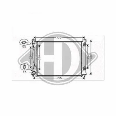 Radiator, engine cooling (DCM1480)