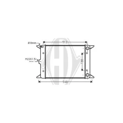 Radiator, engine cooling (DCM3358)
