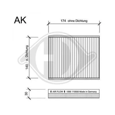 Filter, cabin air (DCI1066S)