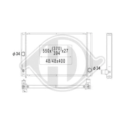 Radiator, engine cooling (DCM3287)