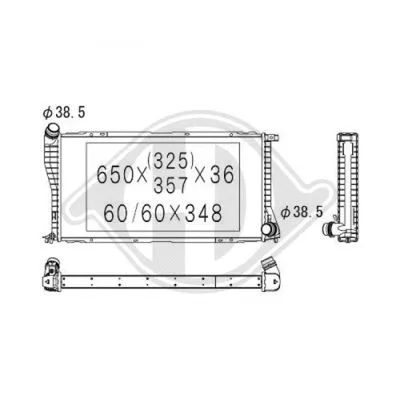 Radiator, engine cooling (DCM1556)