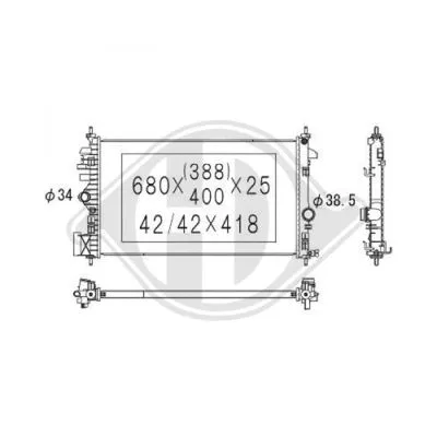Radiator, engine cooling (DCM2692)