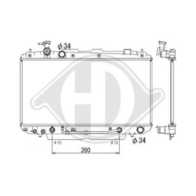 Radiator, engine cooling (DCM3230)