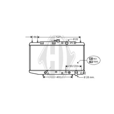 Radiator, engine cooling (DCM2146)