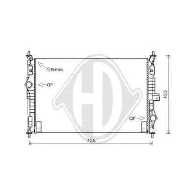 Radiator, engine cooling (DCM2823)
