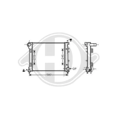Radiator, engine cooling (DCM2002)