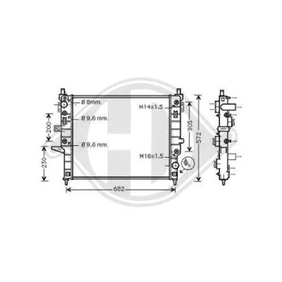 Radiator, engine cooling (DCM2382)